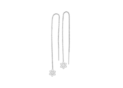 White Gold Plated | Twisted Earrings